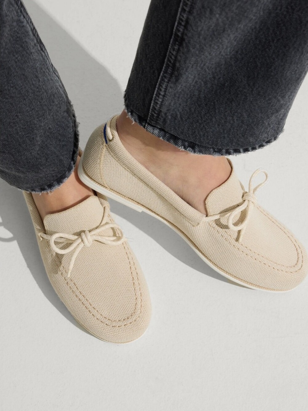 Rothy's The Boat Shoe In Sea Foam